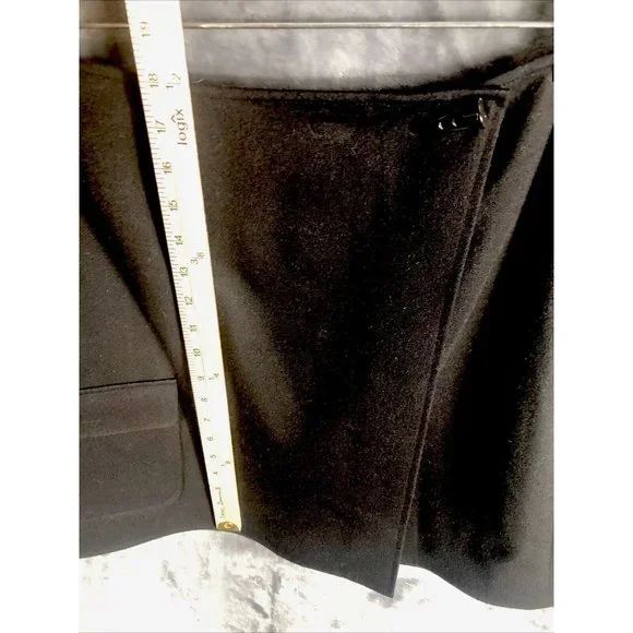 Talbot’s petites short black velour wrap around skirt stretch Size 14 So Soft!! - Picture 12 of 16